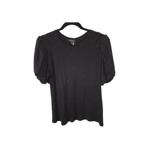 Black Puff Sleeve Top